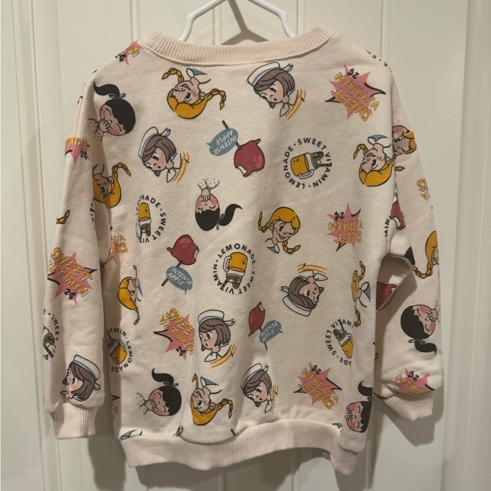 NWT Zara lemonade sweatshirt - Picture 2 of 2
